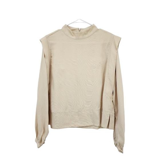 Esme Studios Women's Tencel High Neck Sweater - L - Picture 1 of 6